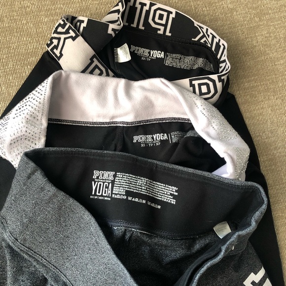 3 PINK Victoria’s Secret Yoga Leggings - Picture 2 of 7